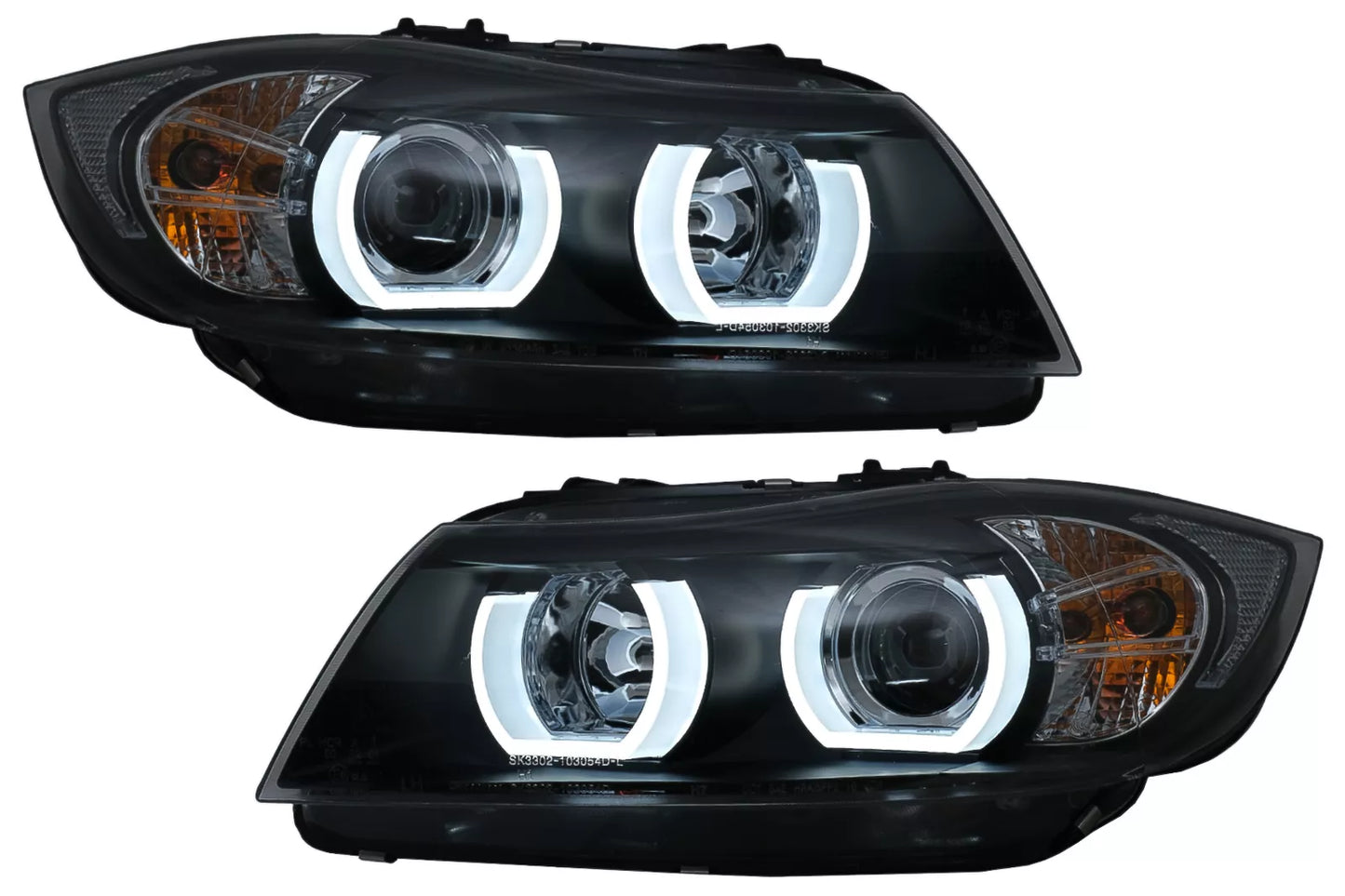 U-LED 3D Esituled Halogeen BMW 3. seeria E90/E91 03.2005-08.2008 LHD Must