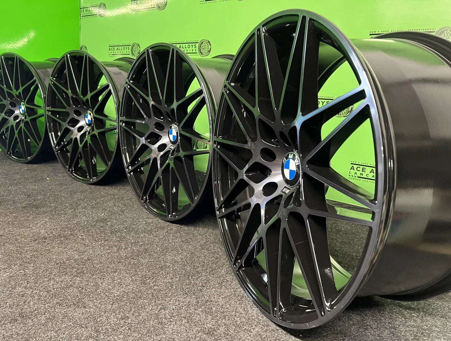 BMW M3 M4 Style 666M 20” Staggered 5x120 Alloy Wheels Black Tinted