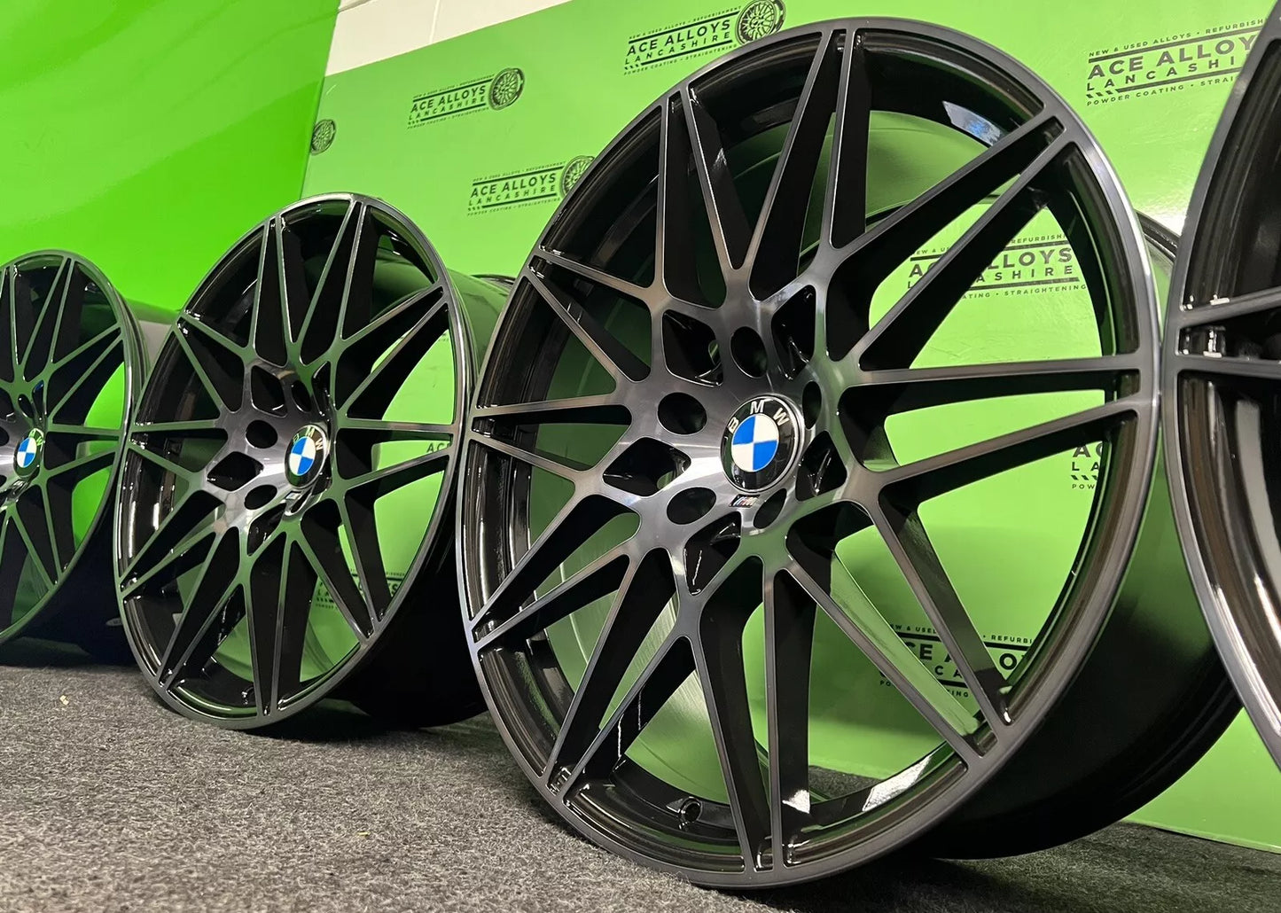 BMW M3 M4 Style 666M 20” Staggered 5x120 Alloy Wheels Black Tinted