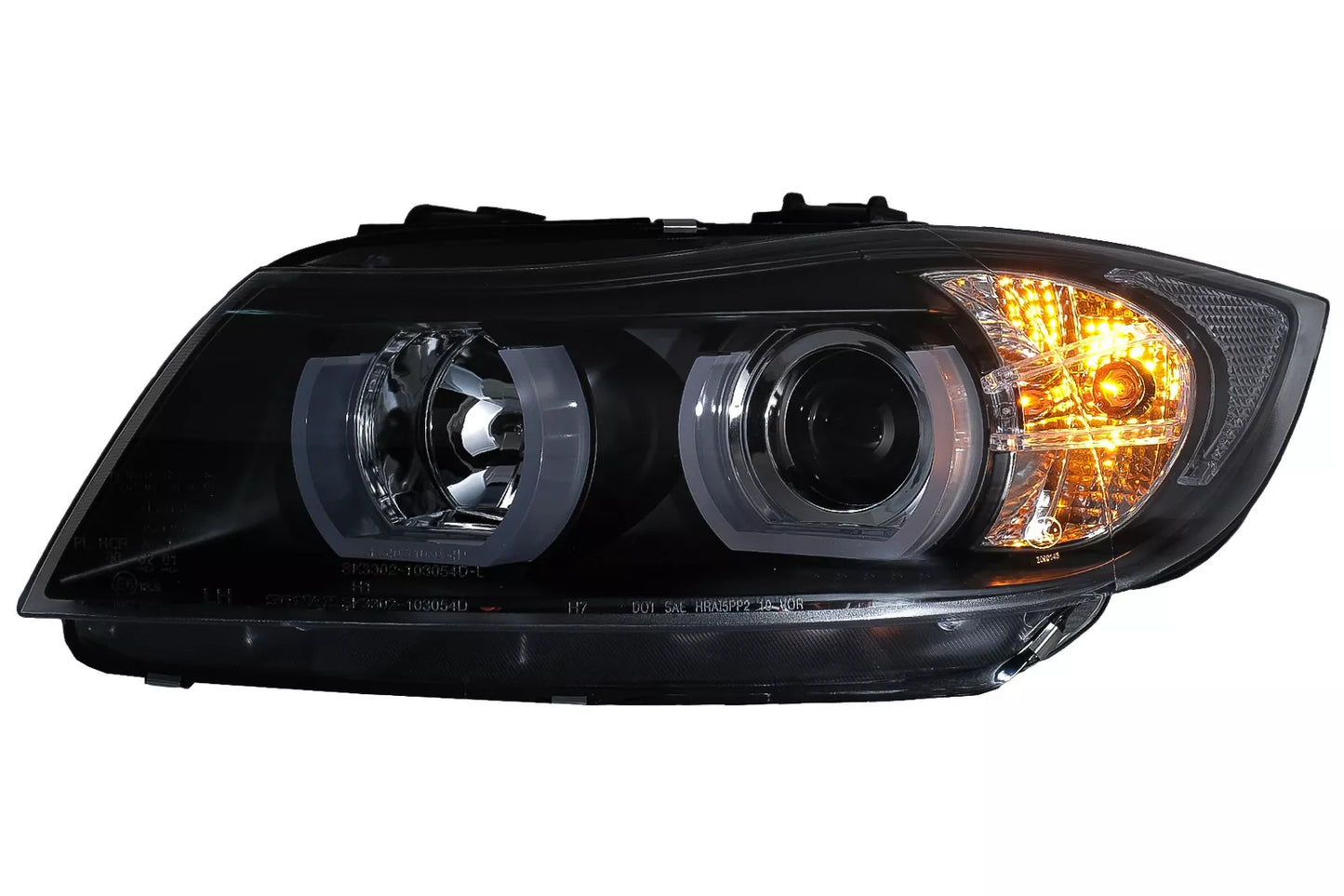 U-LED 3D Esituled Halogeen BMW 3. seeria E90/E91 03.2005-08.2008 LHD Must